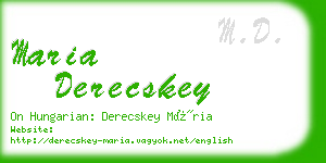 maria derecskey business card